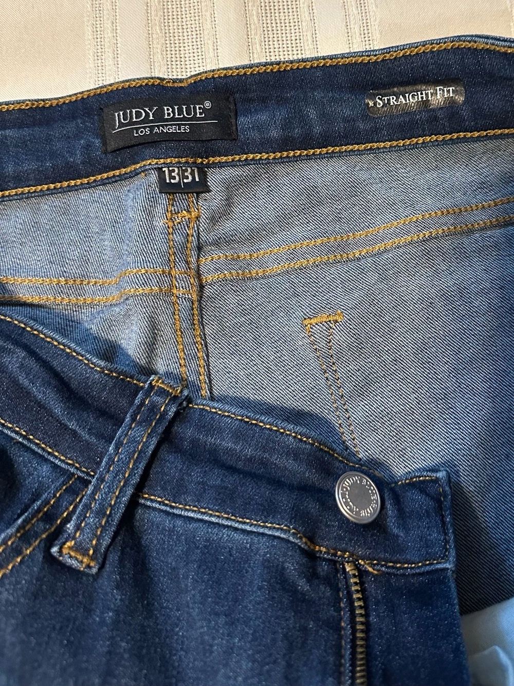 Judy Blue Straight Fit Medium Wash Denim Jeans Women’s 13/31 - Picture 14 of 16